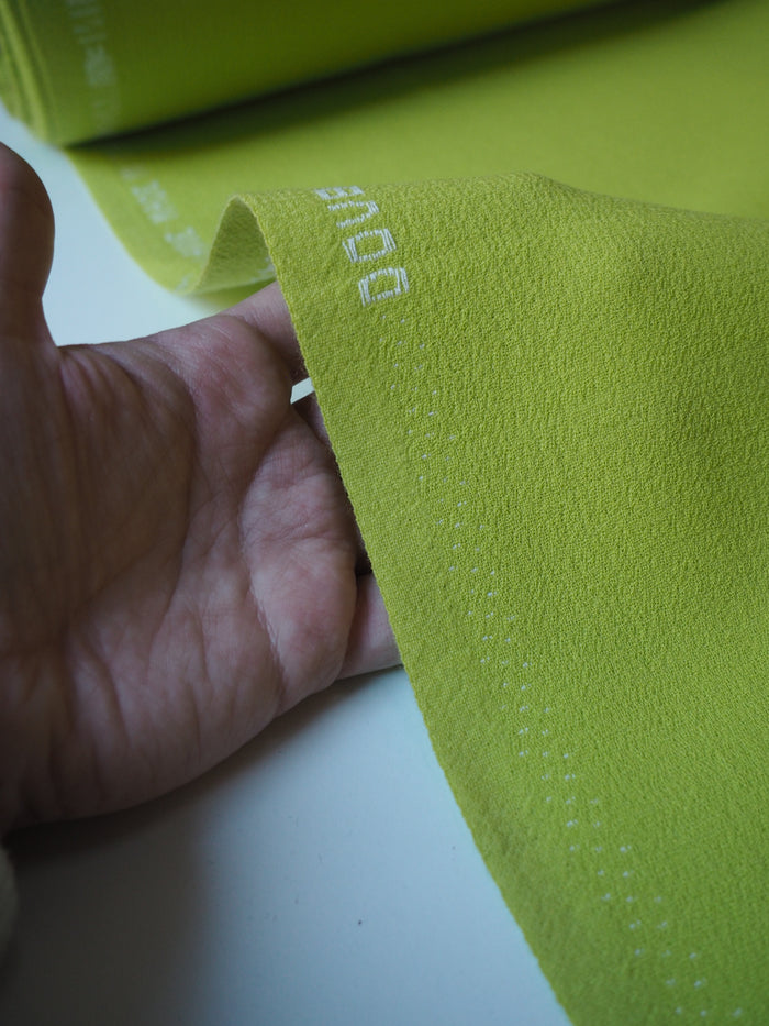 Lime Double Wool Crepe