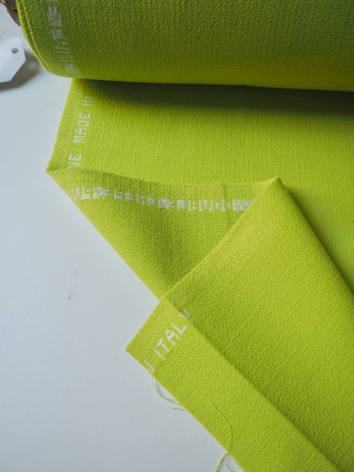 Lime Double Wool Crepe