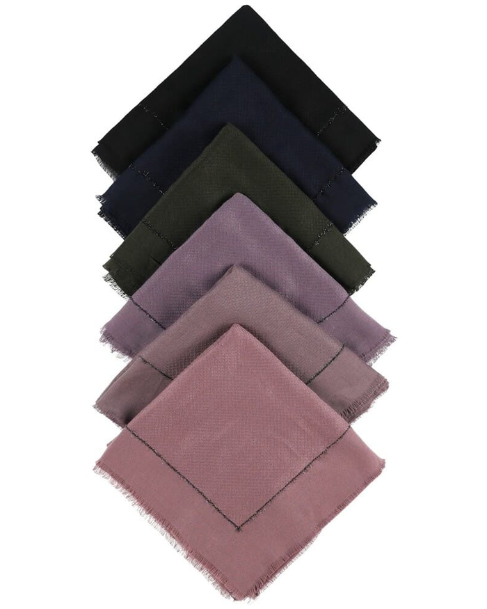 Lizi Headwear OBSHBOLA Lavender Shimmer Border Open Back Bandanna with Full Grip myselflingerie.com