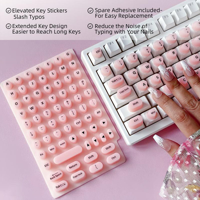 Long Nail Typing Keycap Enhancer Stickers