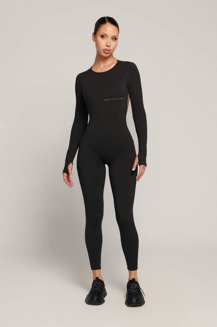 Long Sleeve Jumpsuit - BlackKG21 - BLA - S/MKATE GALLIANO