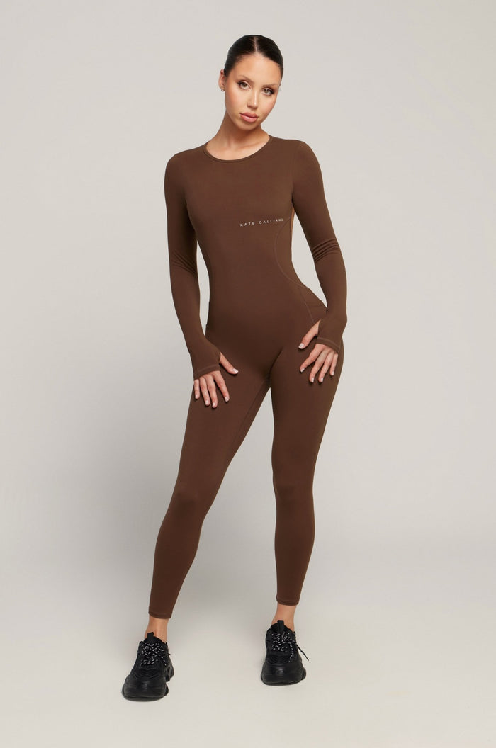 Long Sleeve Jumpsuit - CacaoKG21 - CAC - L/XLKATE GALLIANO