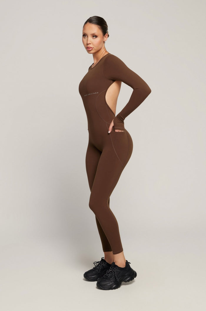 Long Sleeve Jumpsuit - CacaoKG21 - CAC - M/LKATE GALLIANO