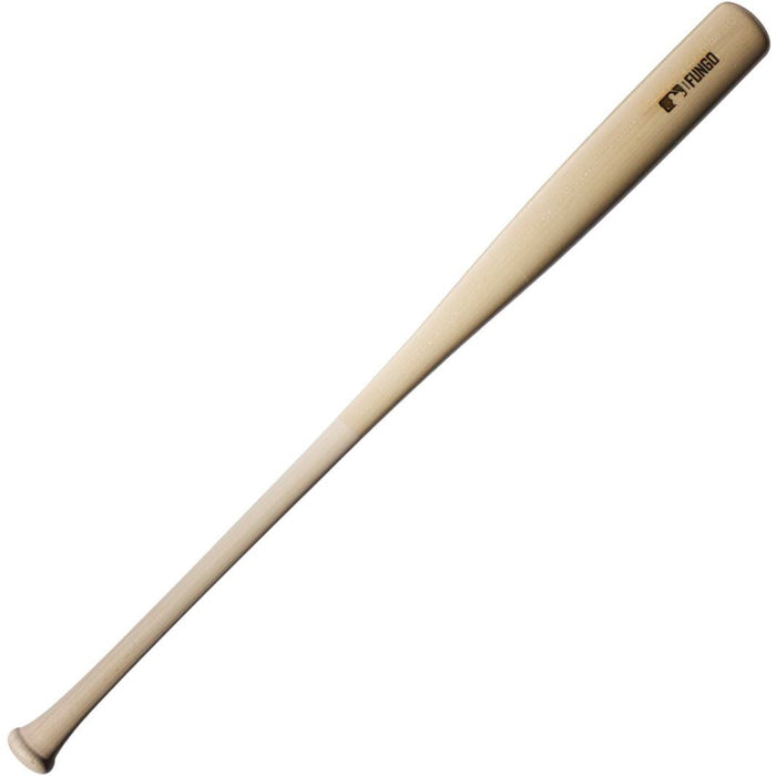 The Louisville Slugger Fungo K100 36" Wood Training Bat (WBL271101036) is shown in light-colored wood with a rounded knob handle and tapered barrel, set against a plain white background.