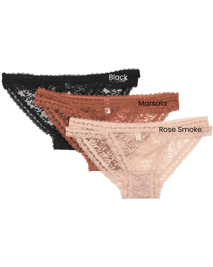 Love Libby 956 Marsala Filigree Floral Lace Bikini myselflingerie.com