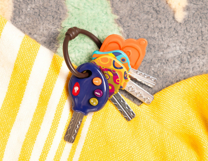 Blue toy car keys