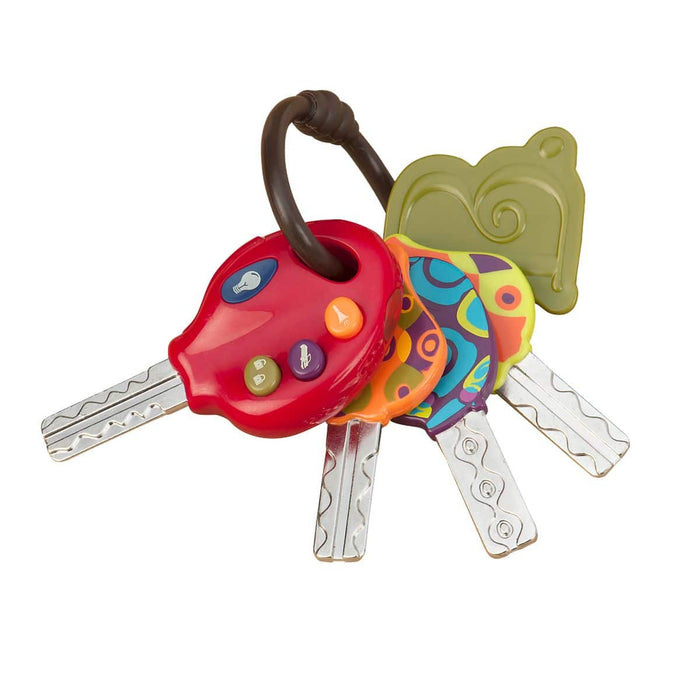 Red toy car keys.
