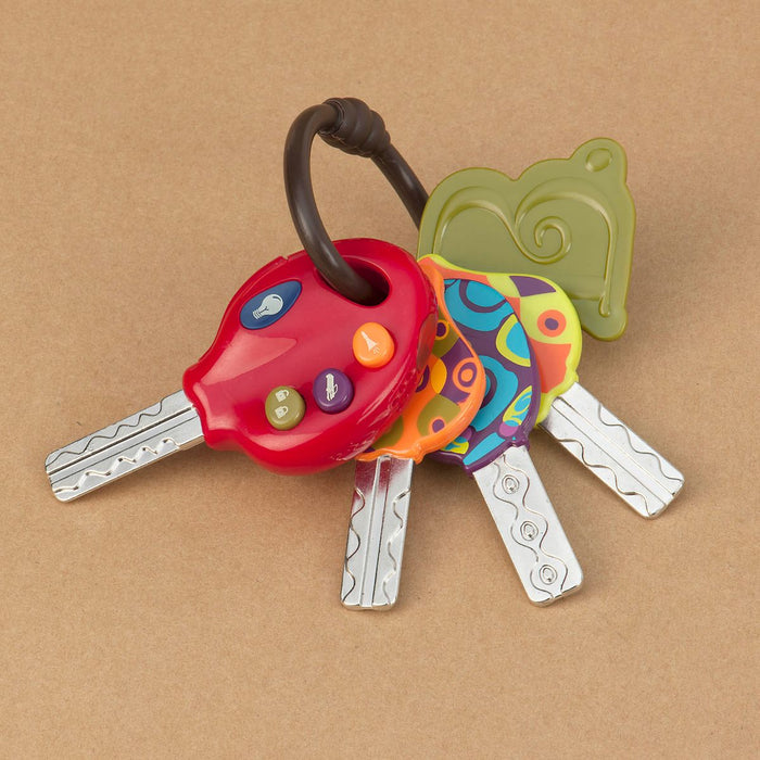 Red toy car keys.