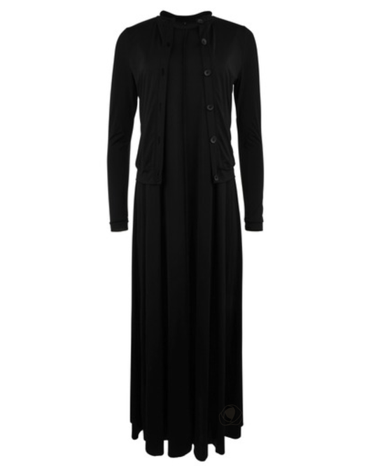 Manteau Aqua MA-1031 Black Cardigan & Jumper Swim Set myselflingerie.com