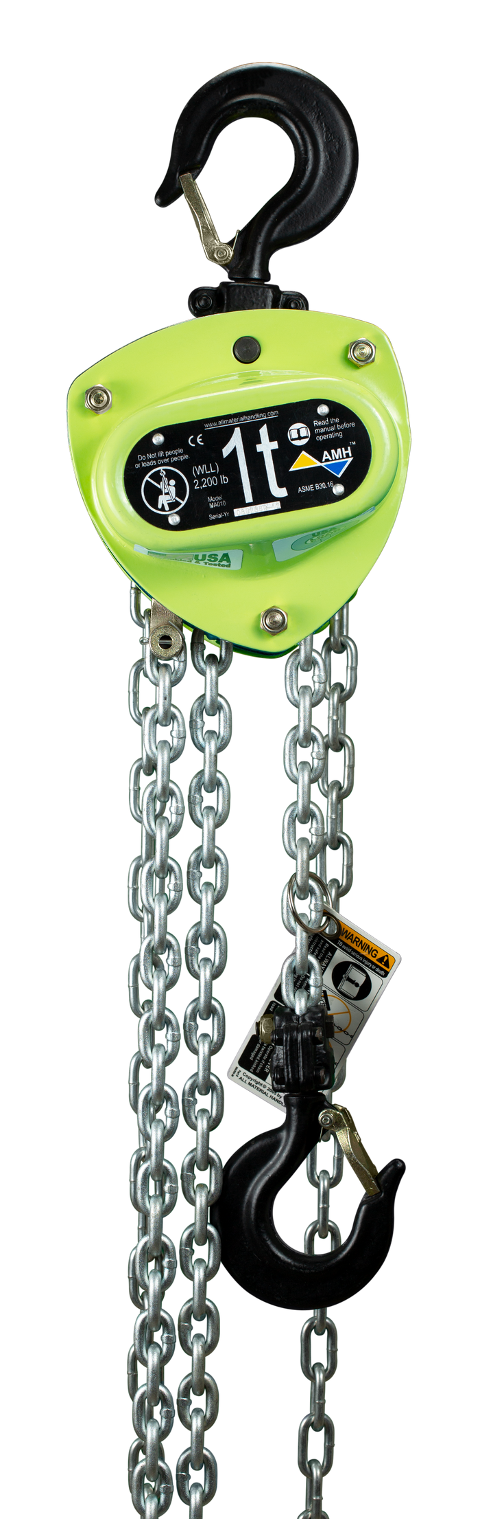 MA Hand Chain Hoist (15' Lift, 13' Drop)-All Material Handling-Atlas Preservation