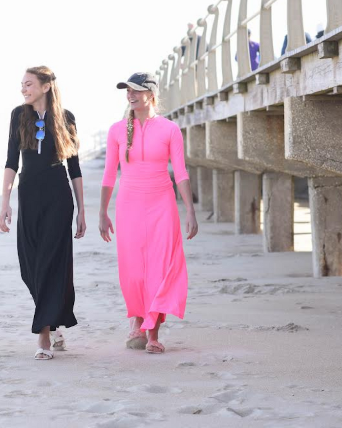 Manteau Aqua Hot Pink Swim Top & Maxi Skirt Set