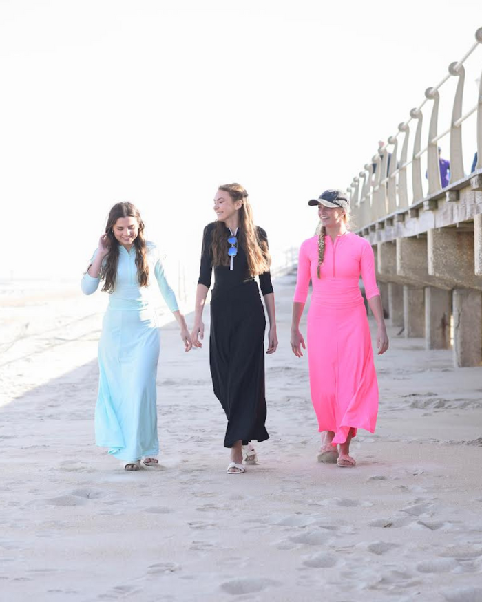 Manteau Aqua Hot Pink Swim Top & Maxi Skirt Set