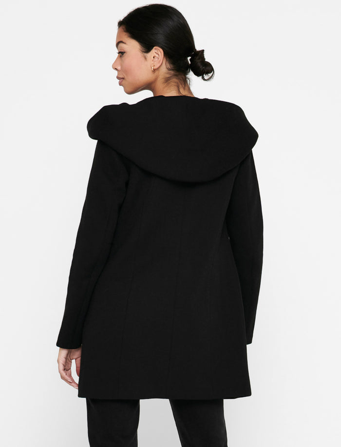 Manteau long à capuchon