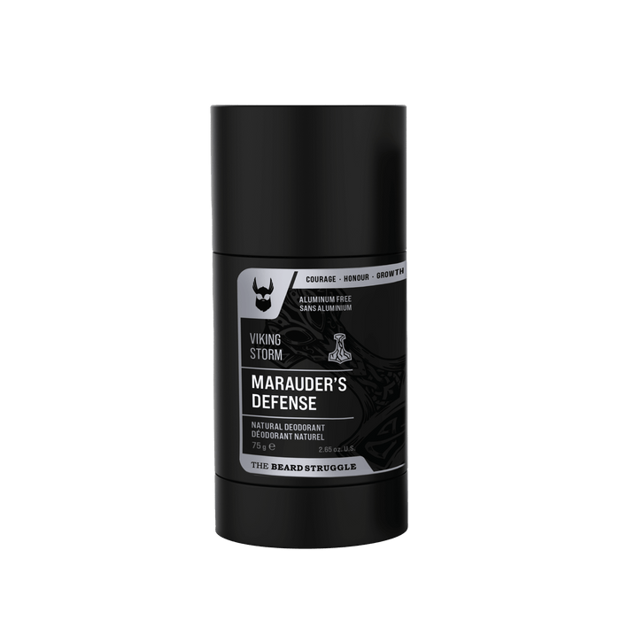 Marauder's Defense - Natural Deodorant For Men in Viking Storm scent. The Beard Struggle