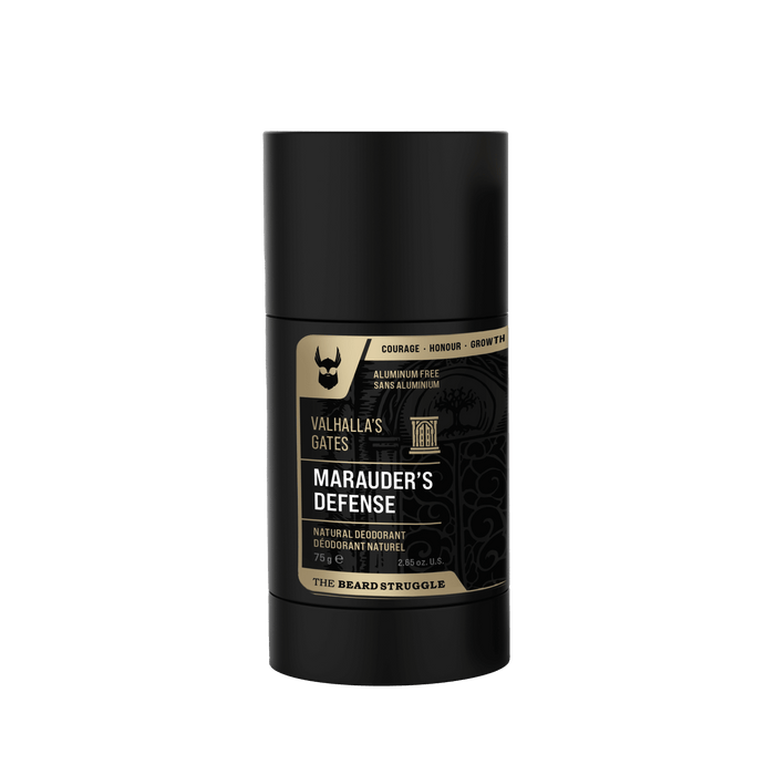 Marauder's Defense - Natural Deodorant For Men in Valhalla's Gates scent. The Beard Struggle