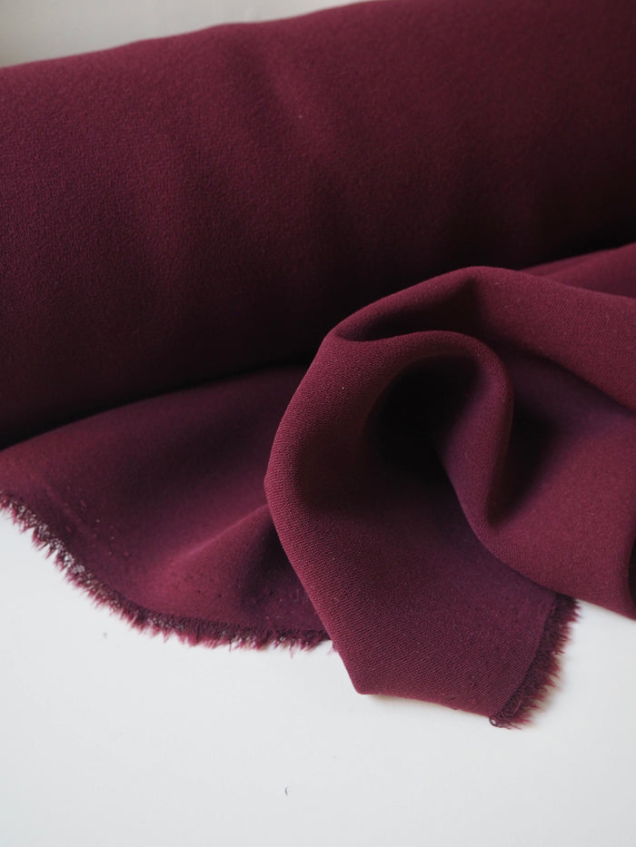 Maroon Mediumweight Crepe