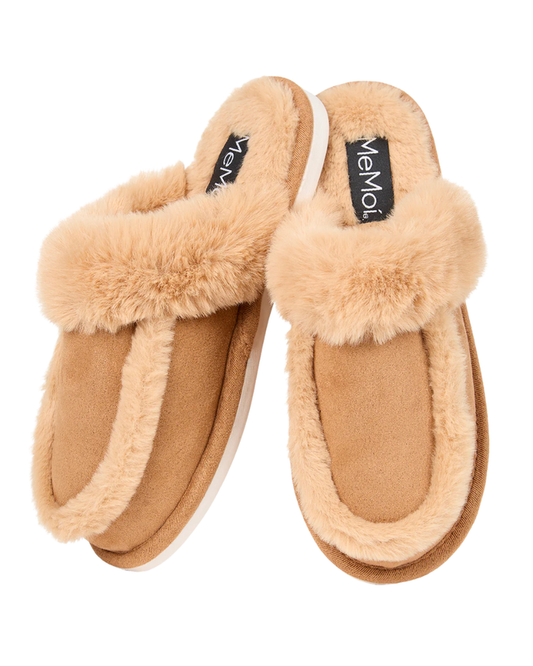 Me Moi MZP09705 Chestnut Holly Plush Slippers Myselflingerie.com