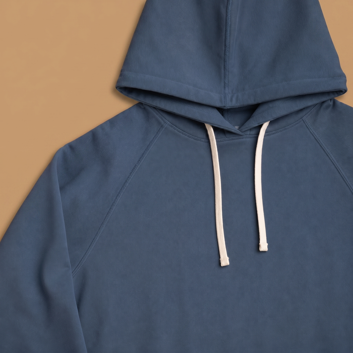 Men's Organic Cotton Midweight Raglan Hoodie - Midnight Navy