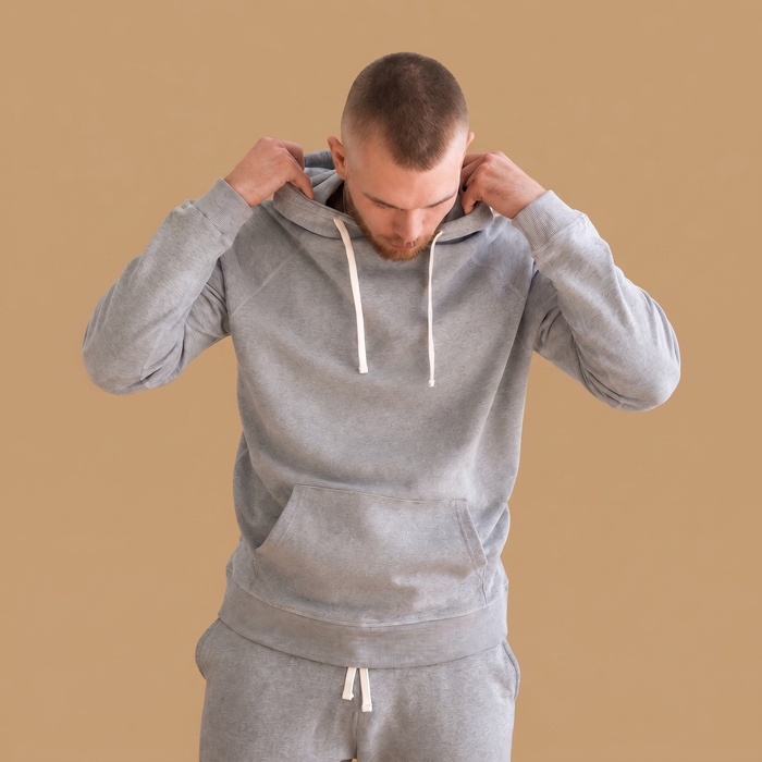 Men's Organic Cotton Midweight Raglan Hoodie - Midnight Navy
