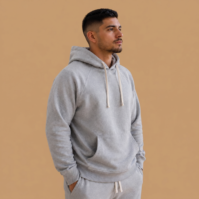 Men's Organic Cotton Midweight Raglan Hoodie - Midnight Navy