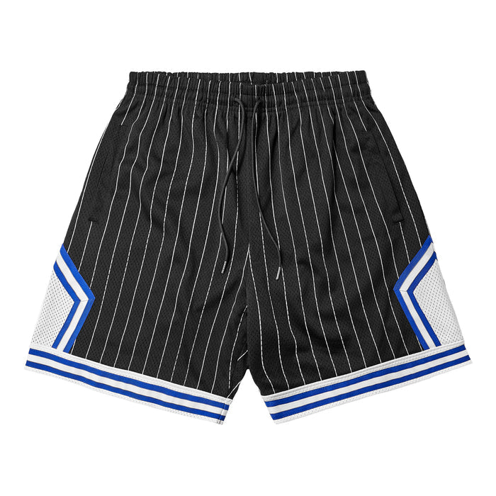 M / Black with White Stripe and Blue Piping