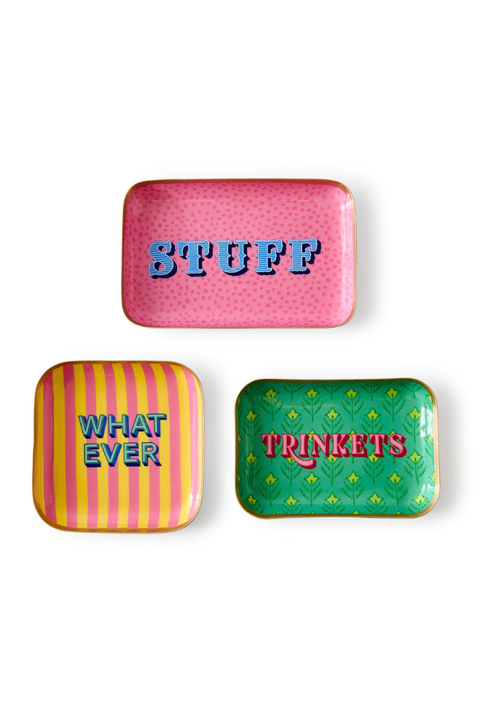 Metal Sayings Trinket Trays