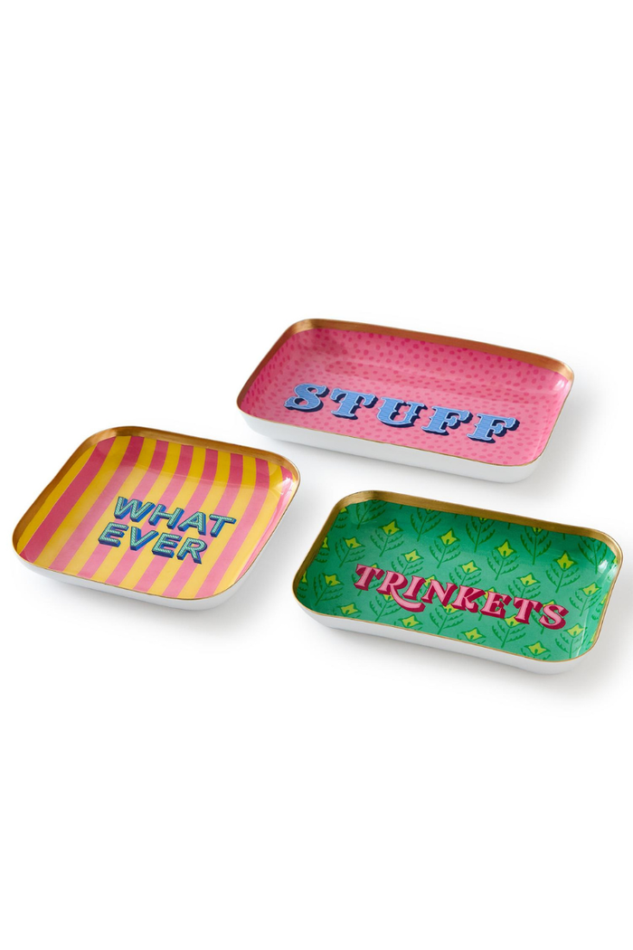 Metal Sayings Trinket Trays