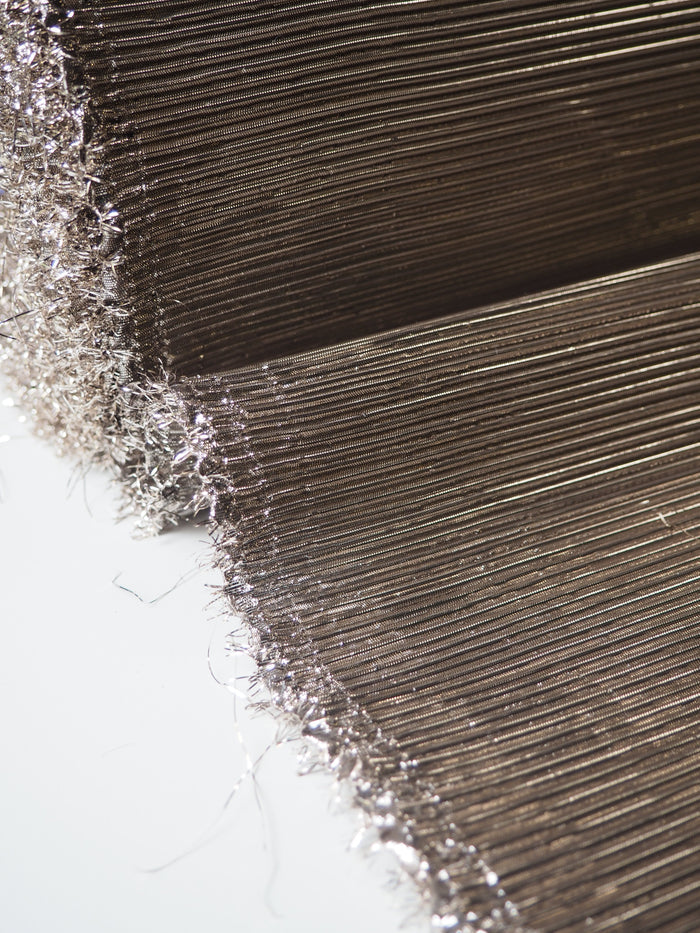 Metallic Rib Cloqué