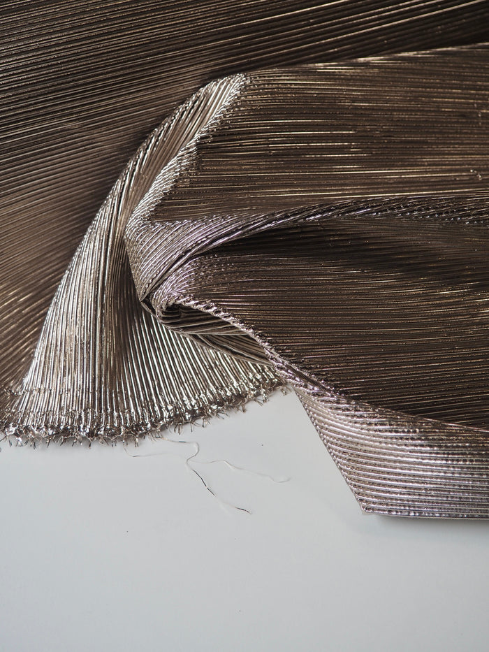 Metallic Rib Cloqué