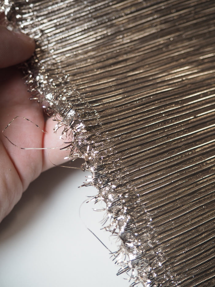Metallic Rib Cloqué