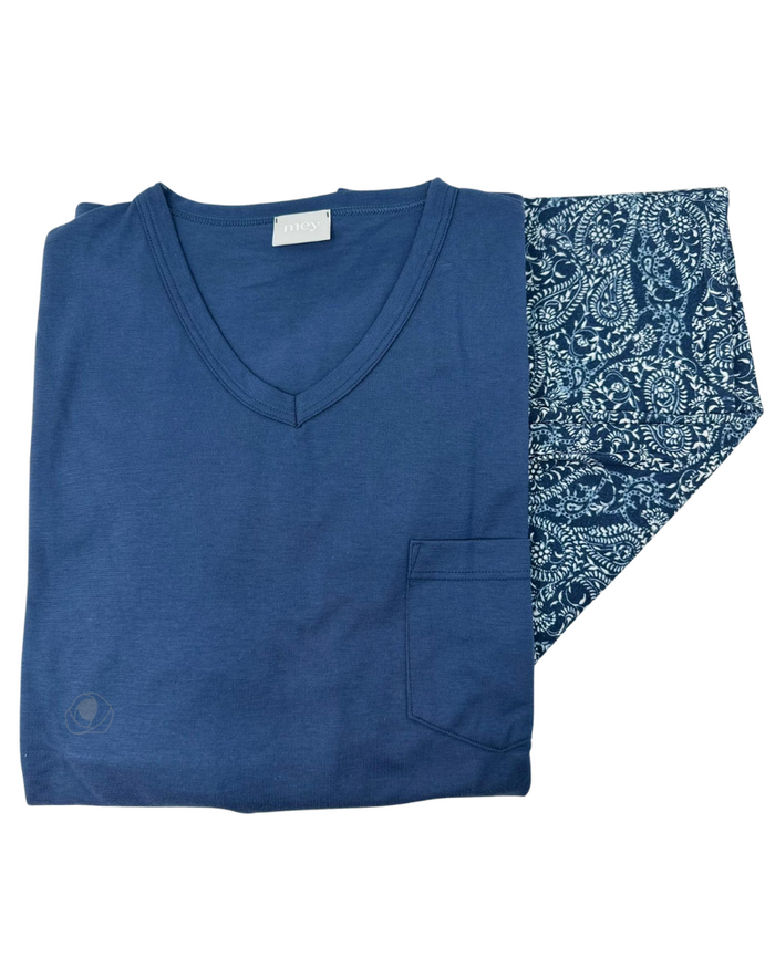 Mey 34061 New Denim My Night Men's Cotton Pajamas Set myselflingerie.com