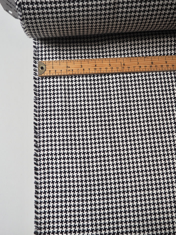 Midnight Check Viscose Jacquard