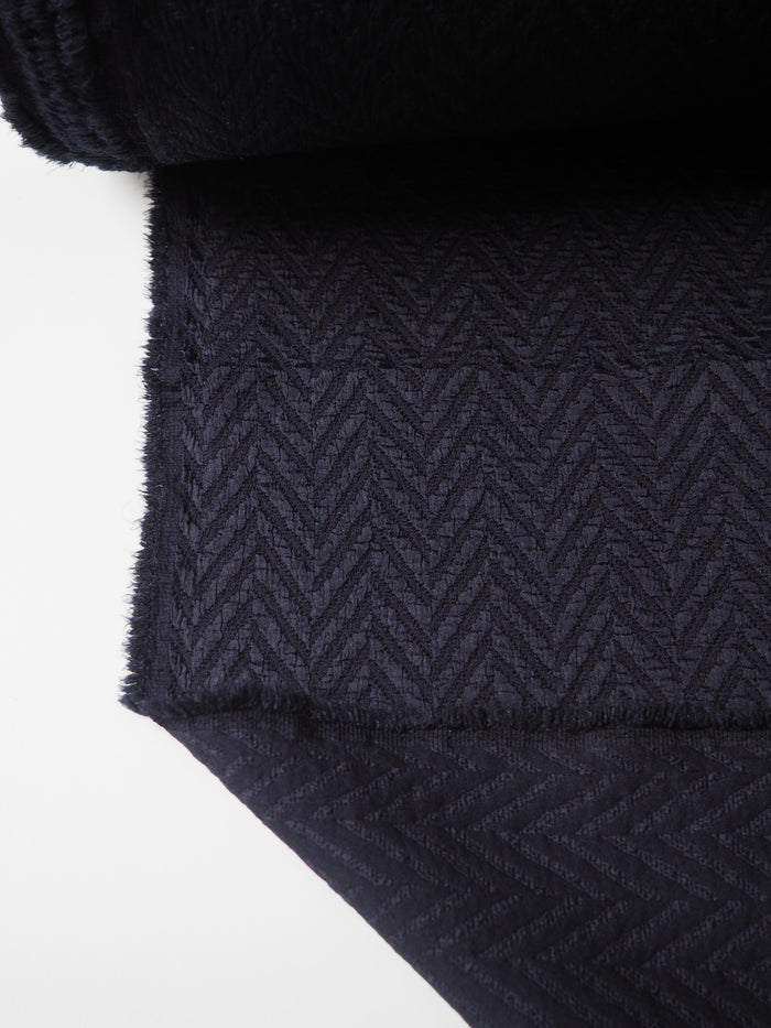 Midnight Chevron Cloqué