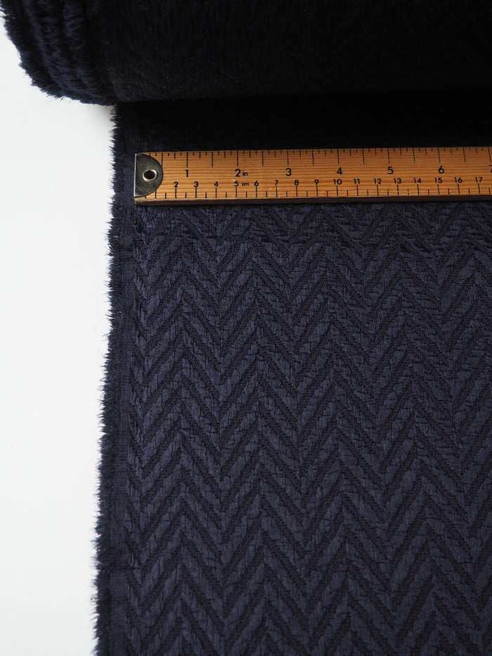 Midnight Chevron Cloqué