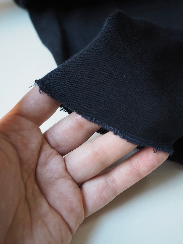 Midnight Circular Cotton 1x1 Ribbing