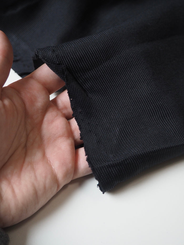 Midnight Nylon Rib Jersey