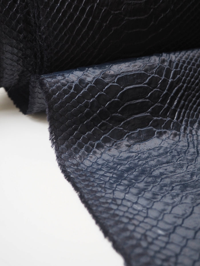 Midnight Python Embossed Viscose/Acetate