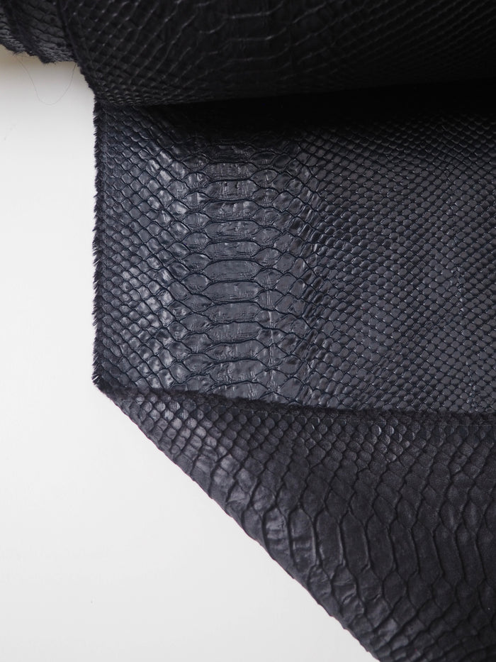 Midnight Python Embossed Viscose/Acetate