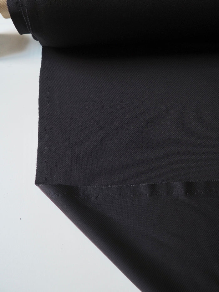 Midnight Viscose Satin Twill Jersey