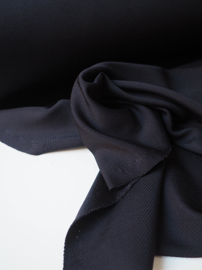 Midnight Viscose Satin Twill Jersey