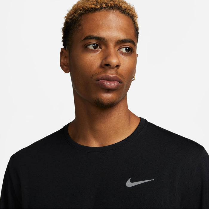 Nike Miler Men's Dri-FIT UV Long-Sleeve Running Top - Black/Black