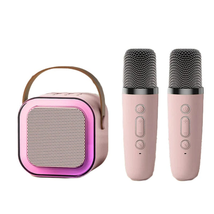 pink / Two microphones