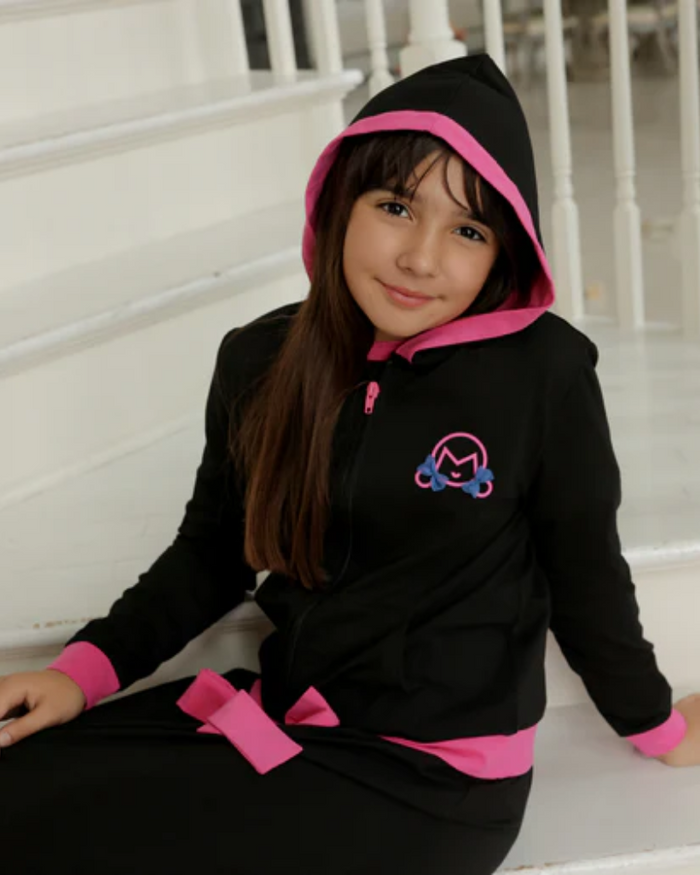 Miss Mini Character Black Modal Teen Hoodie
