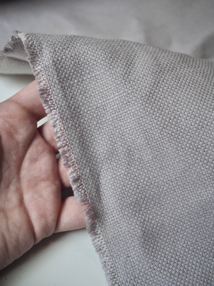 Misty Grey Basketweave Linen/Cotton
