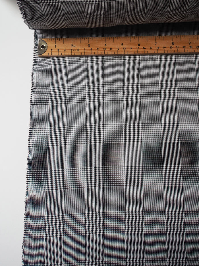 Monochrome Cotton/Viscose Check