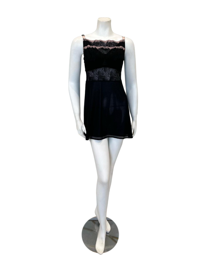 Montelle 9562 Black/Bloom Dolce Vita Bandeau Muse Chemise Set Myselflingerie.com