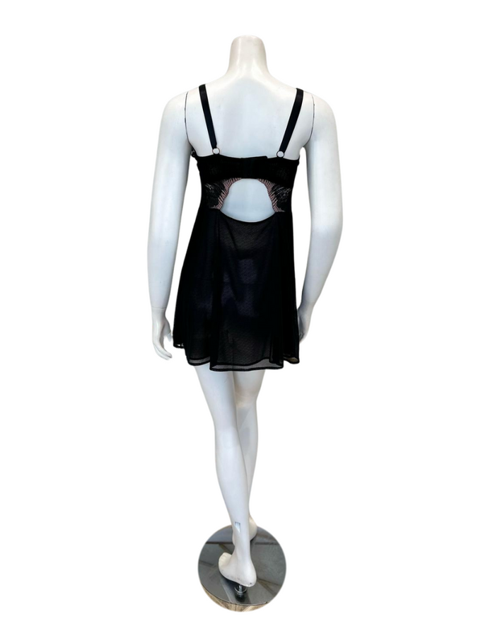 Montelle 9562 Black/Bloom Dolce Vita Bandeau Muse Chemise Set Myselflingerie.com