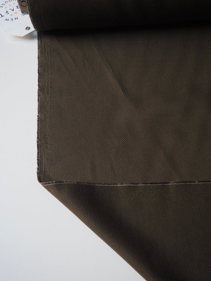 Moss Green Textured Tencel Voile