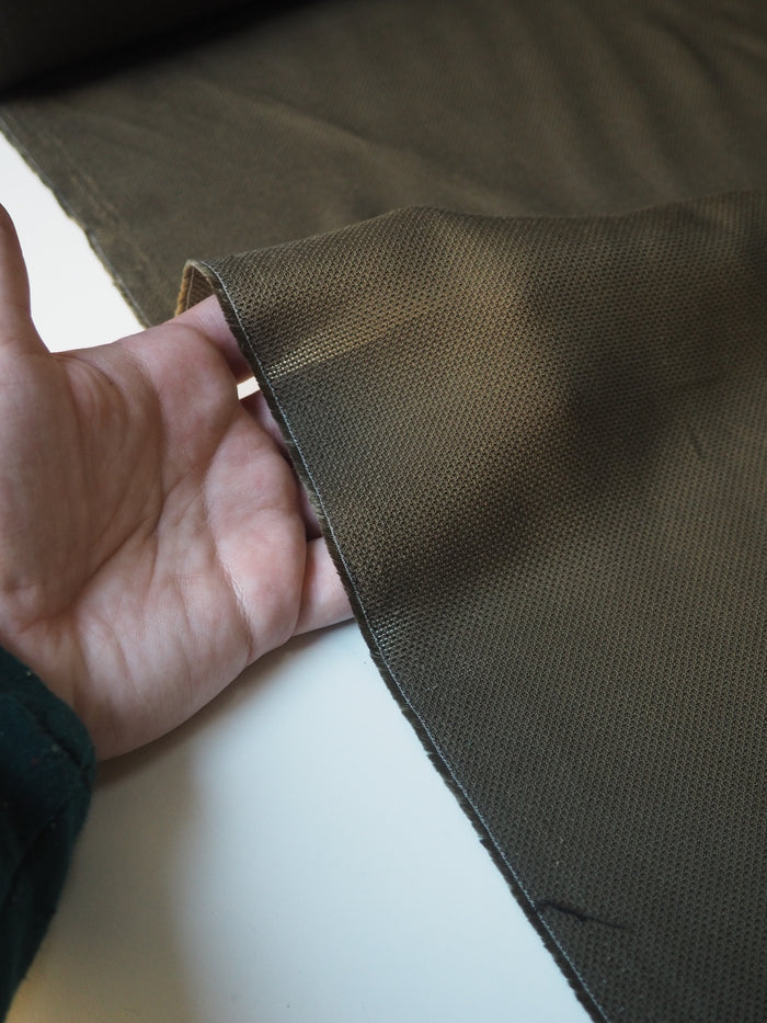 Moss Green Textured Tencel Voile