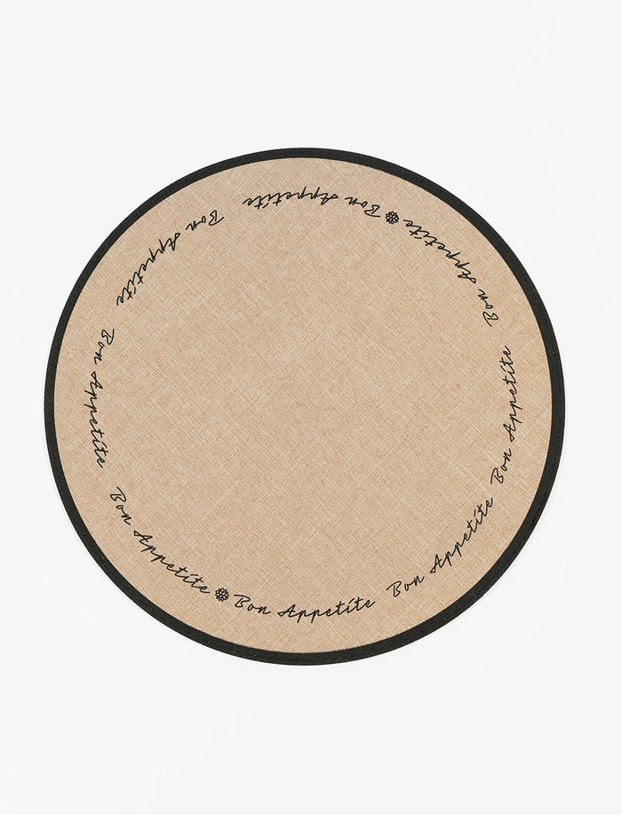 Napperon rond imprimé